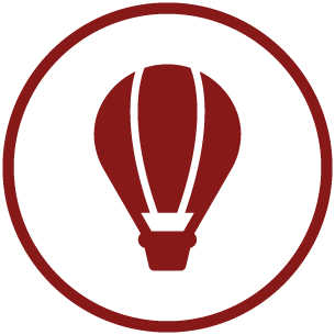 Grafik eines Heißluftballons für Luftbestattungen